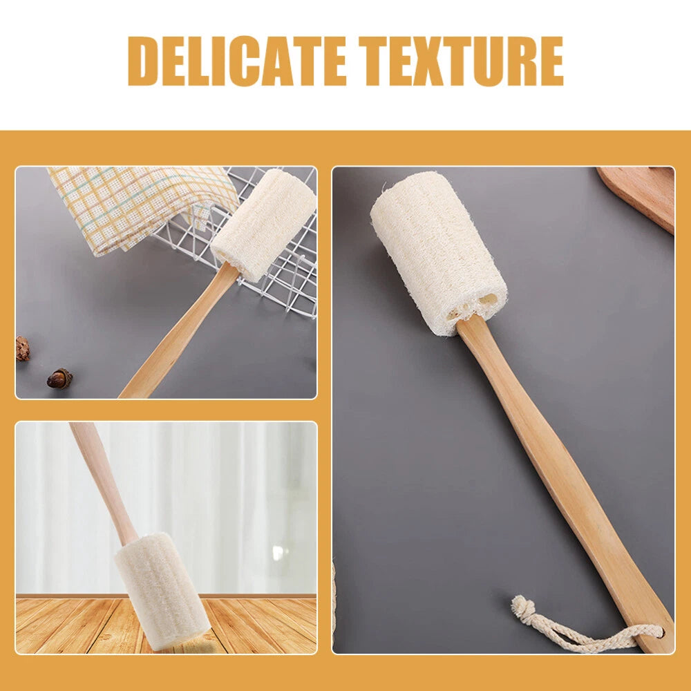 2x Long Handle Body Brush Scrub Scrunchie Back Scrubber for Spa Body Washing