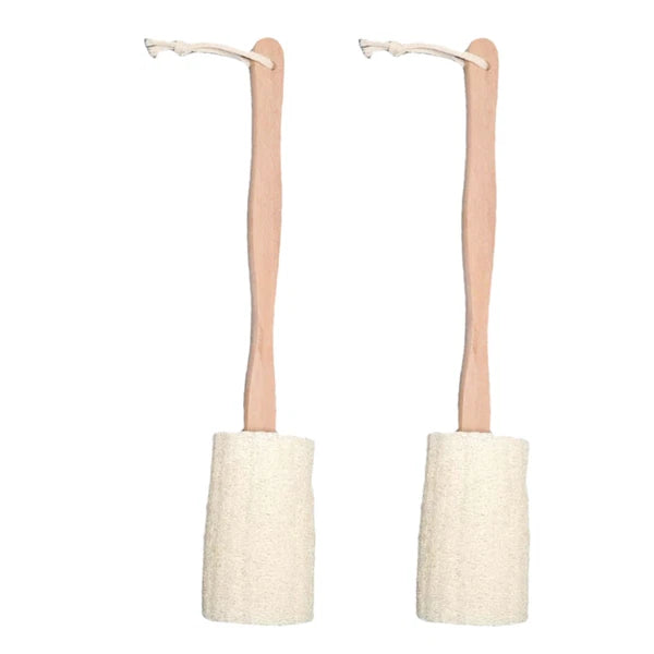 2x Long Handle Body Brush Scrub Scrunchie Back Scrubber for Spa Body Washing