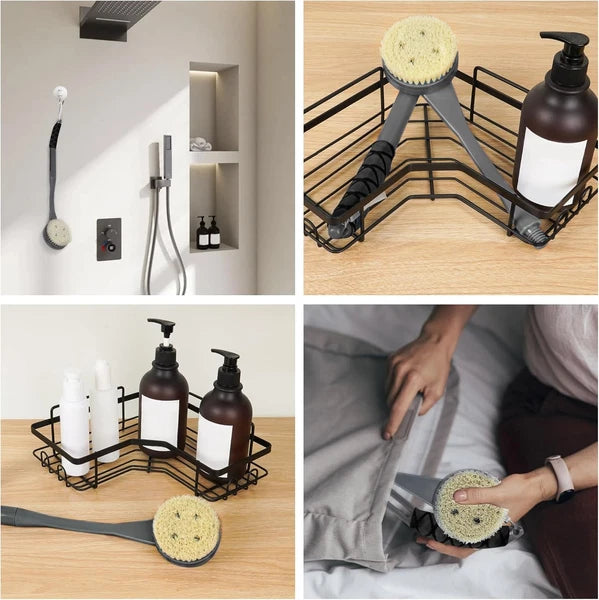 Back Brush Long Handle for Shower, 20.5” Bath Brush, Back Scrubber, Shower Body