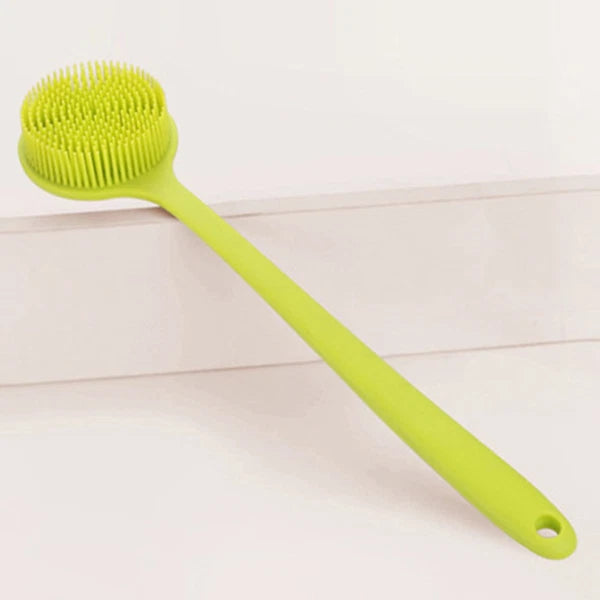 Bath Brush Body Scrubber Exfoliator Silicone Shower Man Back for Long Handle