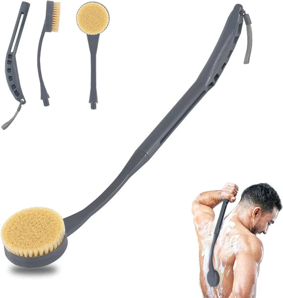 20.5" Long Handle Back Scrubber Bath Brush for Shower Deep Cleaning