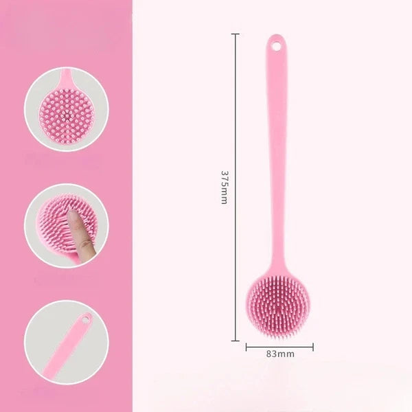 Back Scrubber Scrub Long Handle Shower Body Bath Brush Silicone Massage Brush
