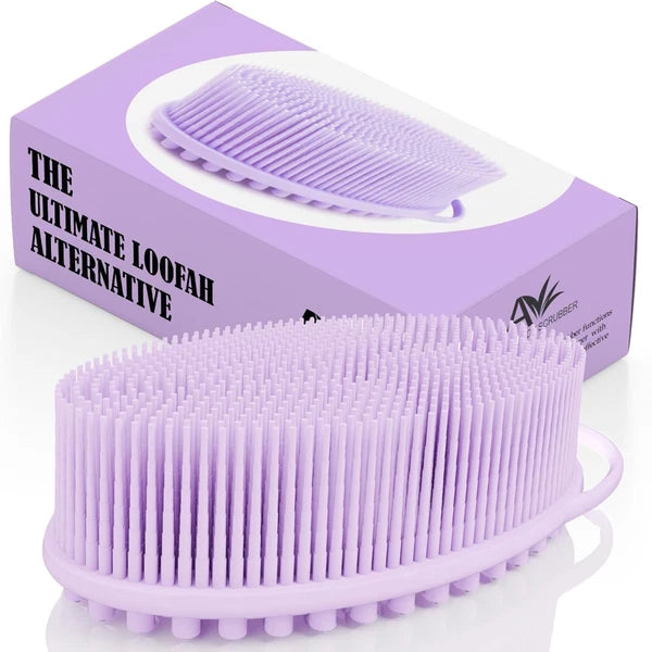 Avilana Silicone Body Scrubber – Gentle Shower Brush & Loofah Alternative- Food