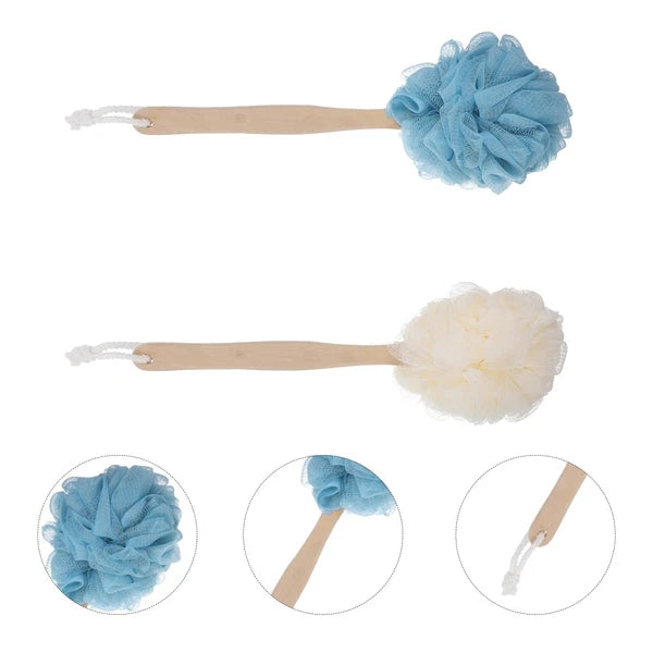 2 Pcs Bath Bathing Brushes Women Soft Back Scrubber Shower