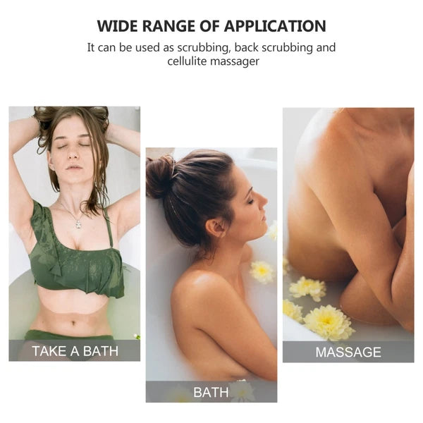 Bath Brush Silicone Body Scrubber, Elderly Back Scraper Exfoliating