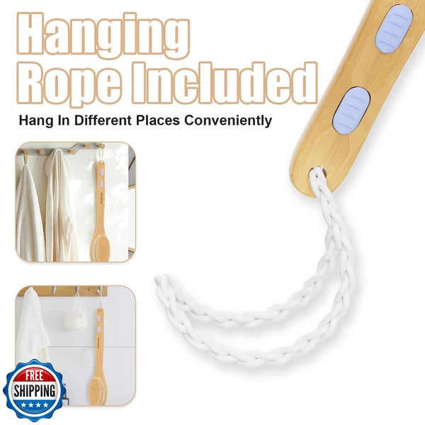 Back Scrubber for Shower,Bath Brush with Long Handle,Bath Brush Body Exfoliat