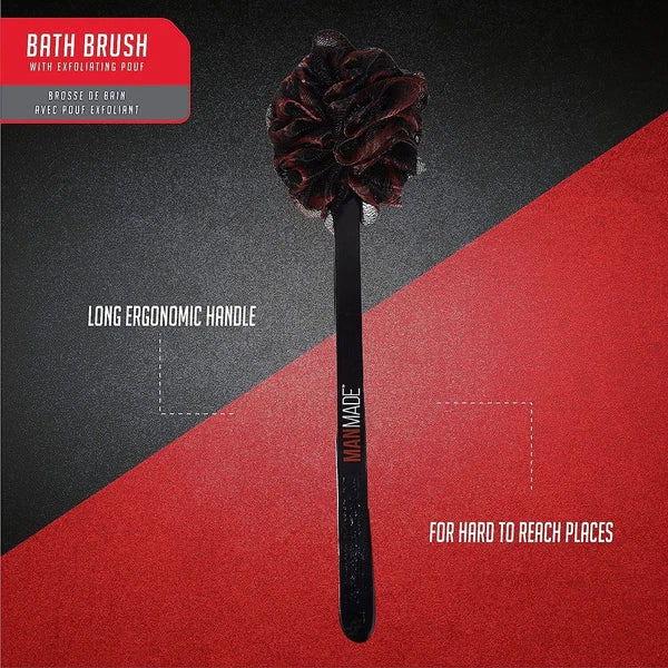 18'' Long Handle Bath Brush Loofah Shower Sponge Long Handle Back Scrubber