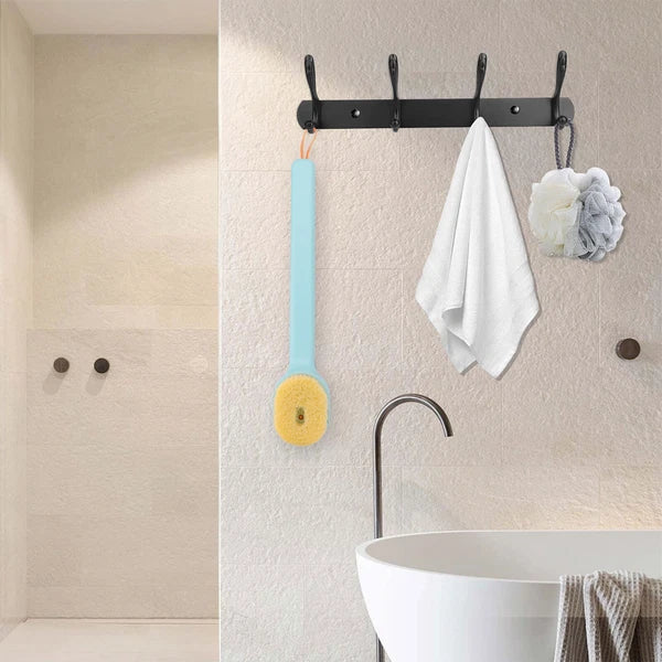 2pcs Long Handle Bath Body Brush, Exfoliating Back Scrubber with Soap Dispenser