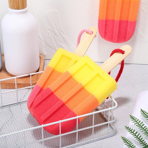 3 Pcs Bath Sponge Brush Shower Scrubber for Body Newborn Bathing