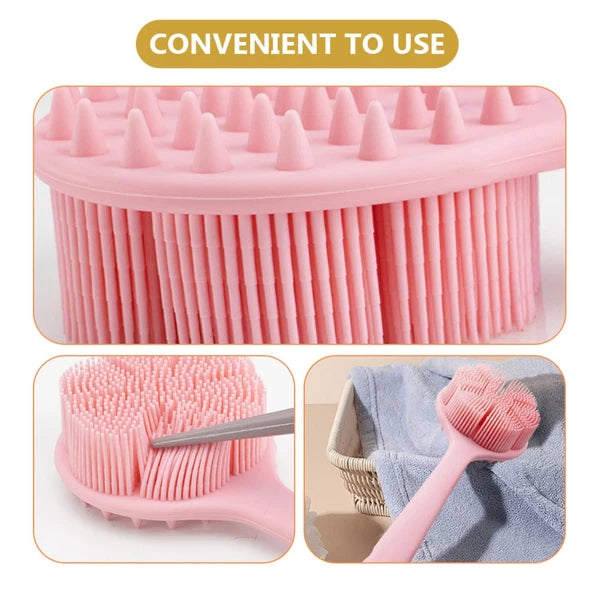 Bath Brush Back Scrubber Long Handle Handled Sponge for Shower Body