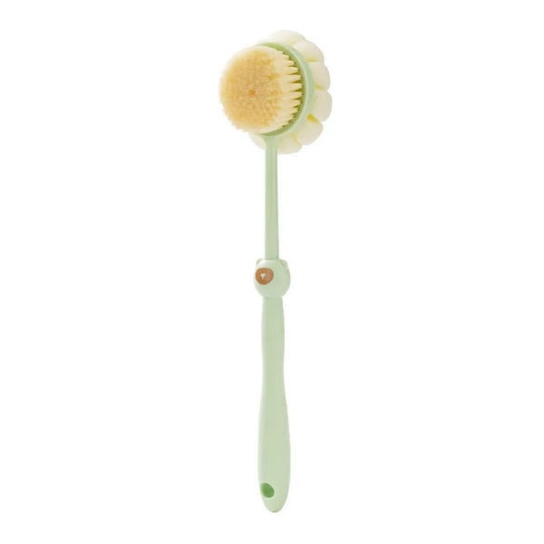 3PCS Long Handle Bath Body Brush Soft Back Shower Exfoliating Scrubber Massager