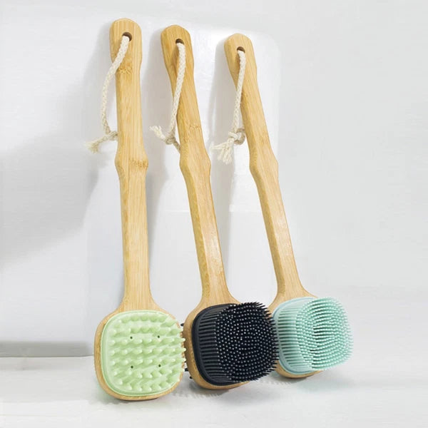 Bath Brush Silicone Shower Miss Man Long Handle Back Scrubber for Body
