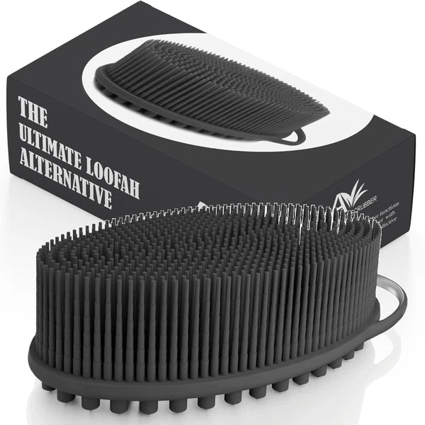 Avilana Silicone Body Scrubber – Gentle Shower Brush & Loofah Alternative- Food