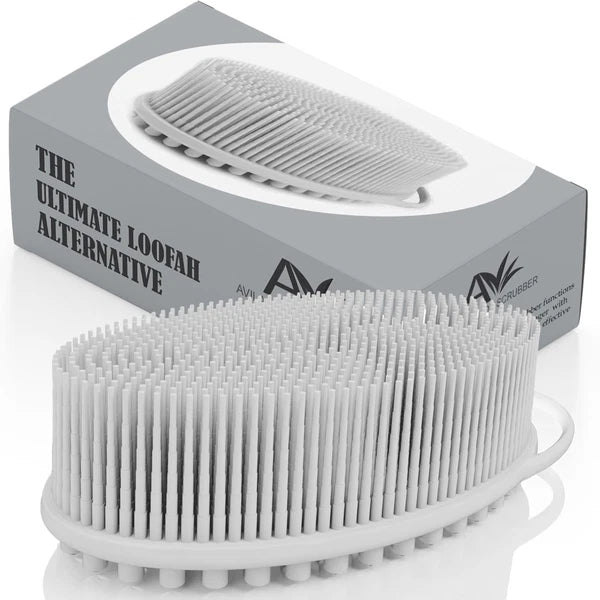 Avilana Silicone Body Scrubber – Gentle Shower Brush & Loofah Alternative- Food