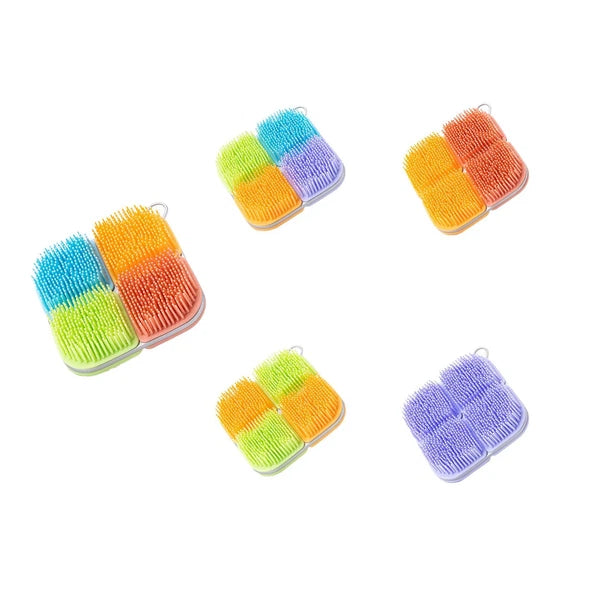 5pcs  Silicone shower brush, body cleaning brush, household head massage brush