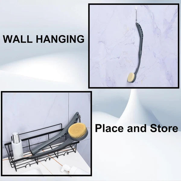 20.5" Long Handle Back Scrubber Bath Brush for Shower Deep Cleaning