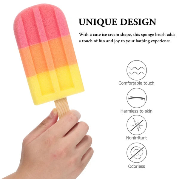 3 Pcs Bath Sponge Brush Shower Scrubber for Body Newborn Bathing