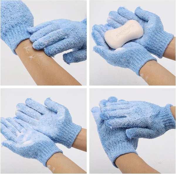 12 Pcs Shower Exfoliating Gloves Hand Exfoliating Bath Glove Body Scrubber Spa