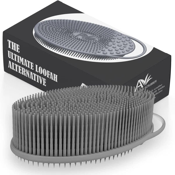 Avilana Silicone Body Scrubber – Gentle Shower Brush & Loofah Alternative- Food