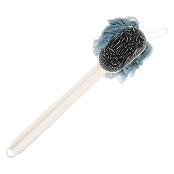 Back Rub Bath Brush Man Silicone Shower Cleansing Scrubbers Long Handle Balls