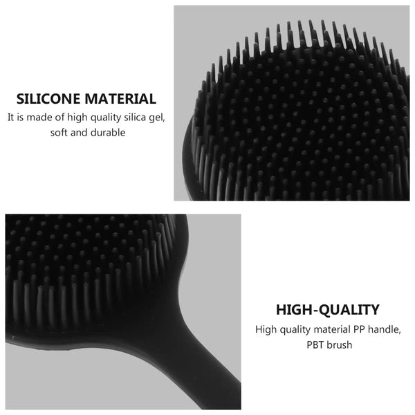 Bath Brush Silicone Body Scrubber, Elderly Back Scraper Exfoliating