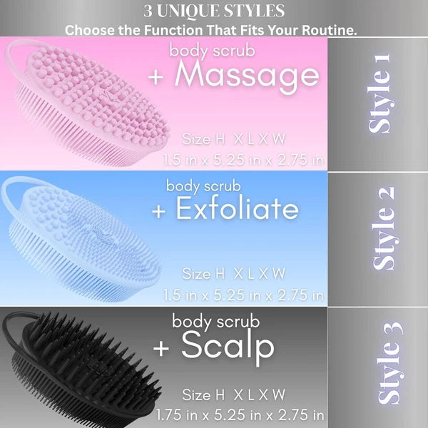 Avilana Silicone Body Scrubber – Gentle Shower Brush & Loofah Alternative- Food