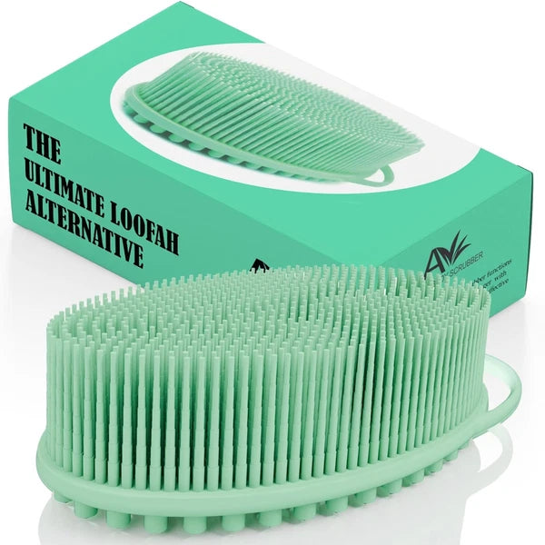 Avilana Silicone Body Scrubber – Gentle Shower Brush & Loofah Alternative- Food