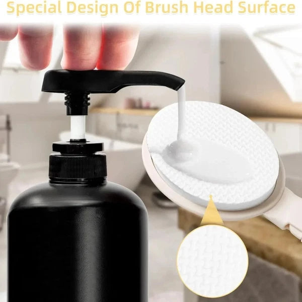 3in1 Long Handle Bath Shower Brush Sponge Bristle Exfoliation Back Body Scrubber