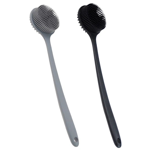 2 Pcs Bath Brush Man Silicone Shower Body Hand Held Scrubber Handheld