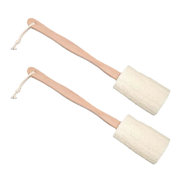2x Long Handle Body Brush Scrub Scrunchie Back Scrubber for Spa Body Washing