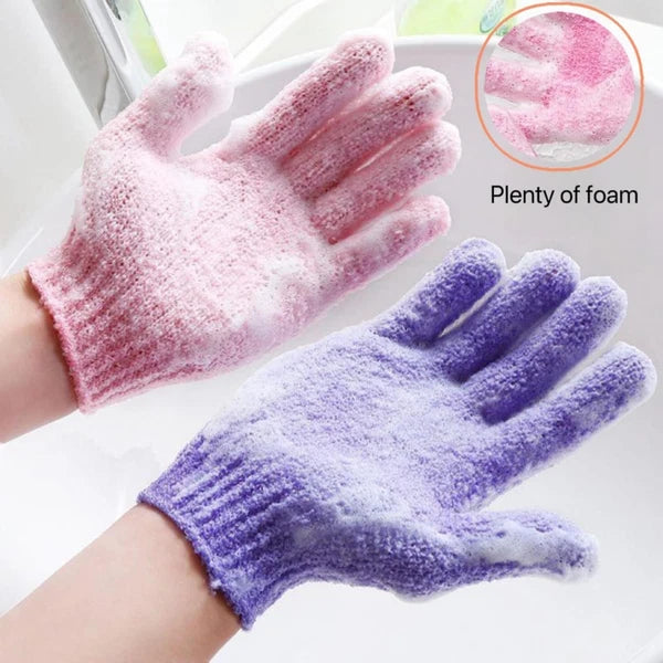 12 Pcs Shower Exfoliating Gloves Hand Exfoliating Bath Glove Body Scrubber Spa