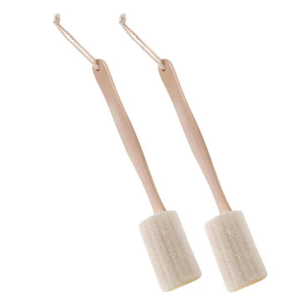 2x Long Handle Body Brush Scrub Scrunchie Back Scrubber for Spa Body Washing