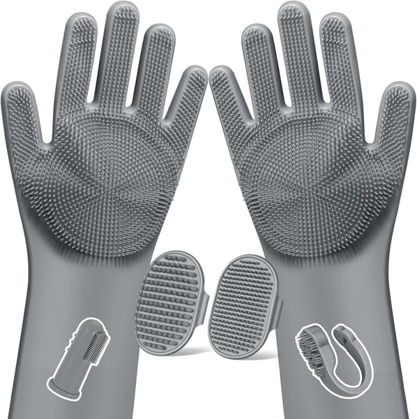 6PCS Pet Grooming Kit | Dog Washing Gloves | Dog Bath Brush | Dog Bath Gloves |