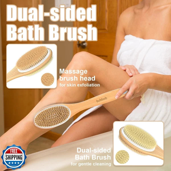 Back Scrubber for Shower,Bath Brush with Long Handle,Bath Brush Body Exfoliat