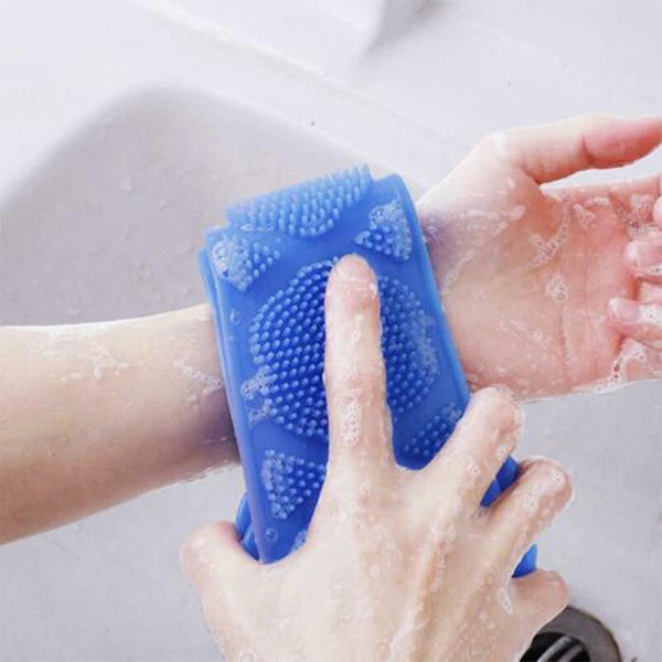 Body Cleaning Double Sided Back Scrubber Bath Silicone Body Brush Back I