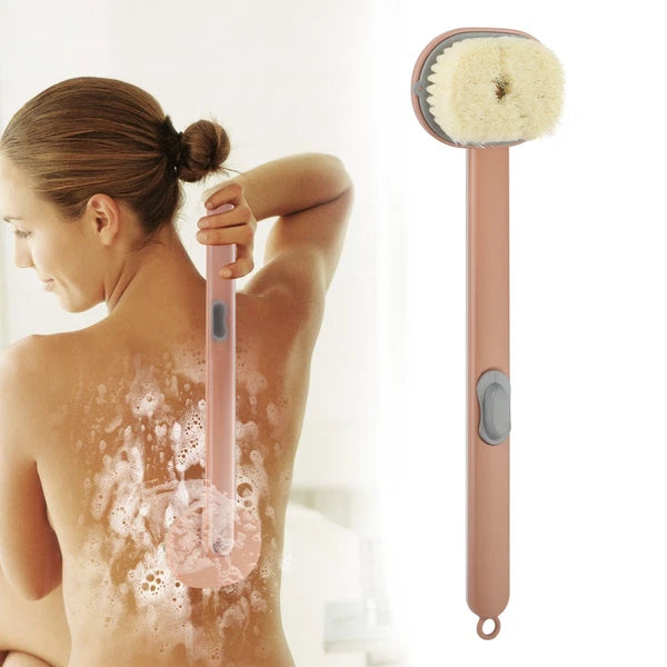 Bath Shower Brush, Long Handle with Soft Bristles, Back Scrubber Body Exfoliator