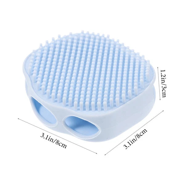 Bath Brush Man Newborn Shower Scrubber for -sided Silicone Cleaning