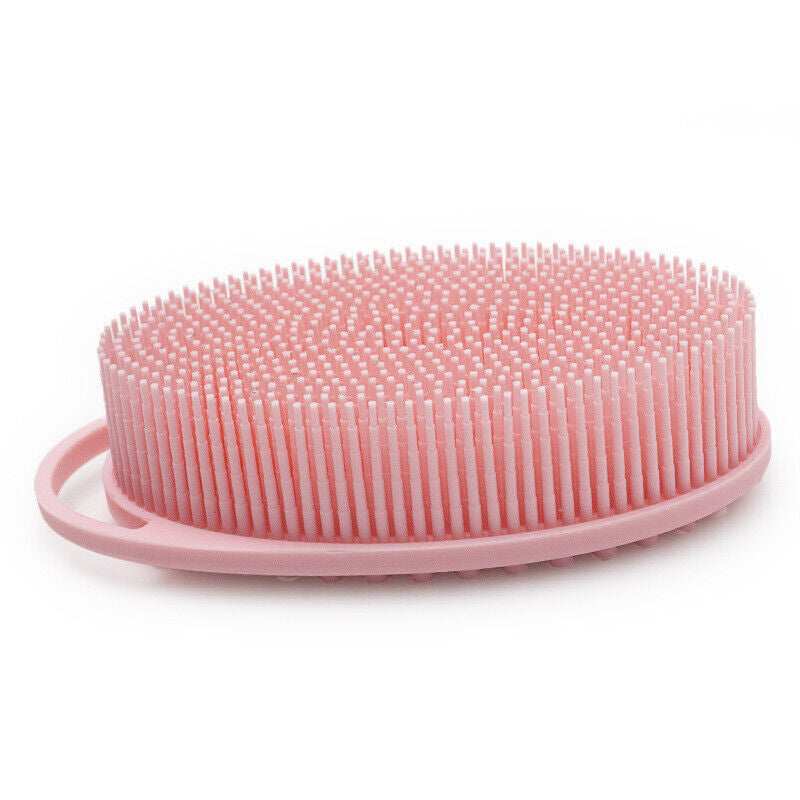 Dual-Sided Silicone Body Scrubber Brush Exfoliating Shower Brush Bath Massage UK