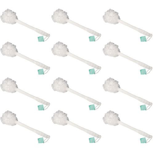 Bulk Body Scrubber Brush - Exfoliating Back Washer Bath Long Handle Reach Shower