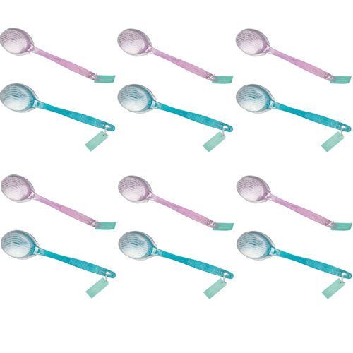 Pastel Body Brush Long Handle - Exfoliating Shower Bath Back Wash Scrubber Clean