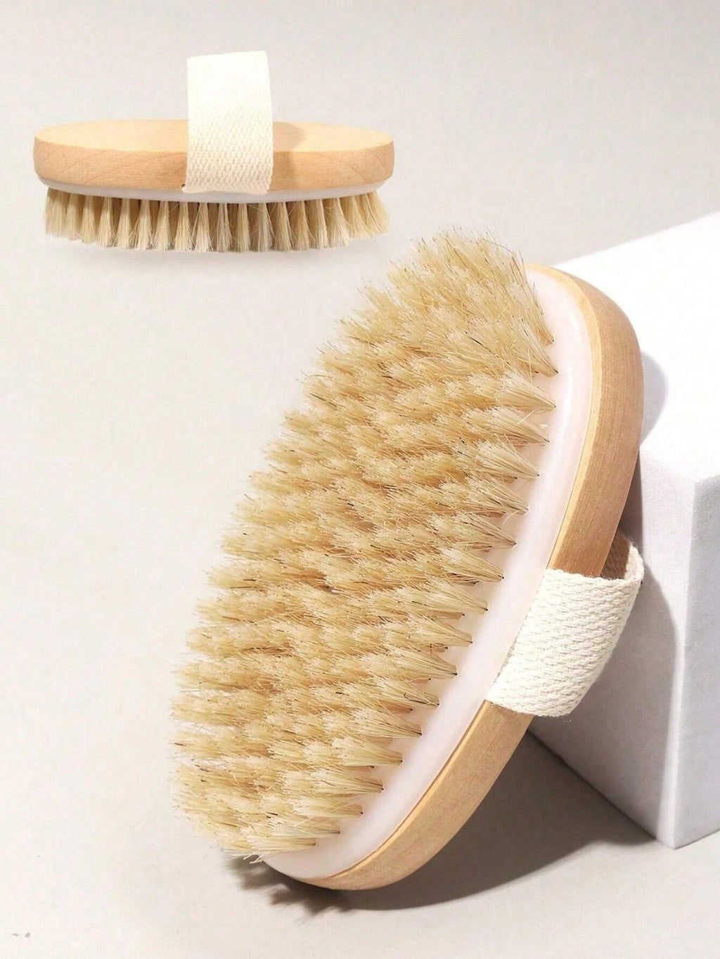 Long Handle Shower Body Bath Brush Detachable Wood Handle Bristle Massager Scrub