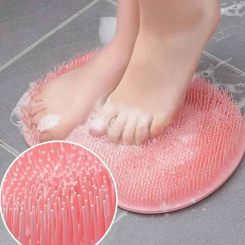 Foot Back Scrubber Exfoliating Silicone Massager Pad Cleaning Mat Bath Shower