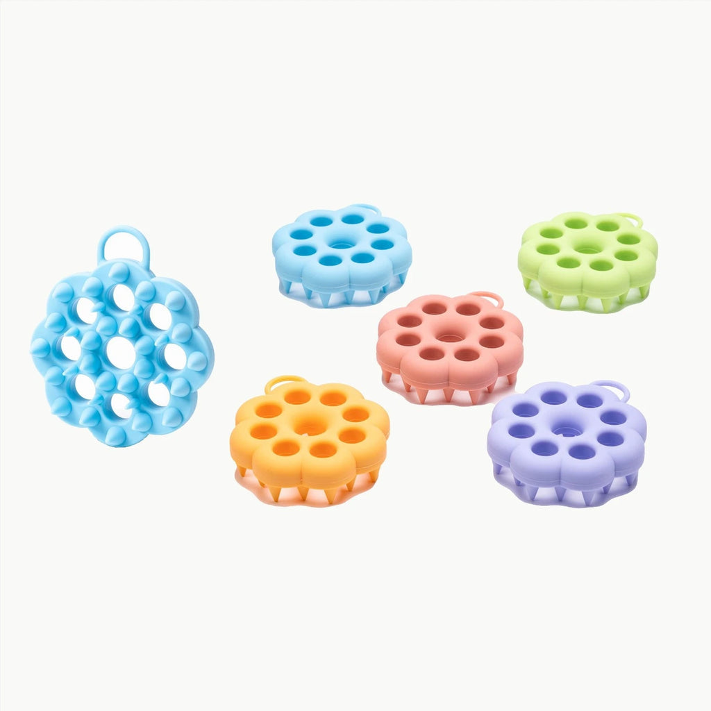 5pcs  Silicone shower brush, body cleaning brush, household head massage brush