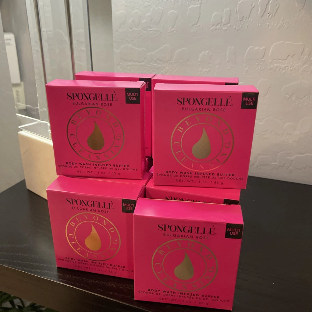 Spongelle Bulgarian Rose Body Wash Infused Buffer 3 OZ Brand New Sealed in Box