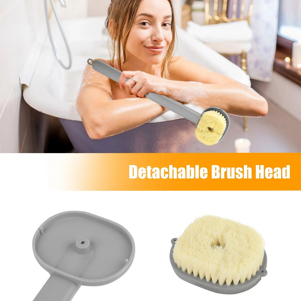 Bath Shower Brush, Long Handle with Soft Bristles, Back Scrubber Body Exfoliator