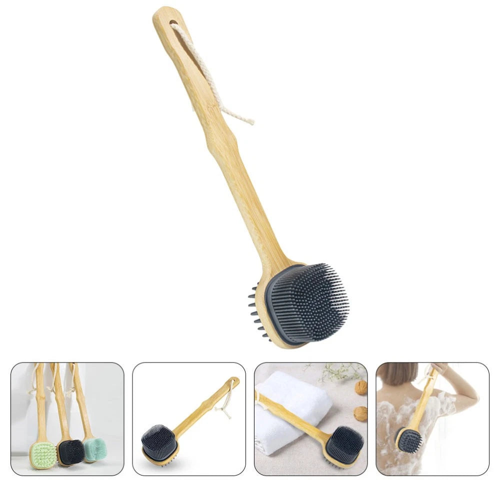 Bath Brush Silicone Shower Miss Man Long Handle Back Scrubber for Body