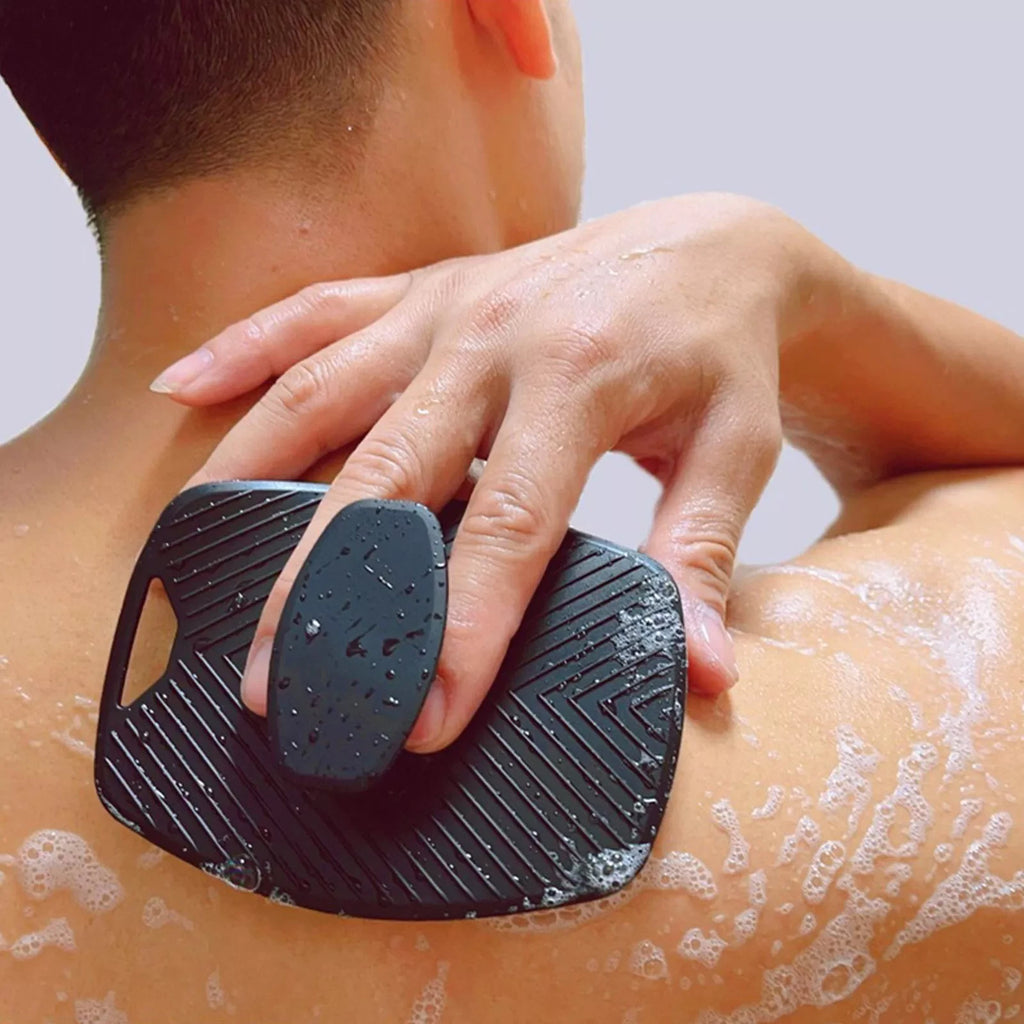 Silicone Body Scrubber Shower Bath Brush Gentle Exfoliating Scrub Cleansing Tool