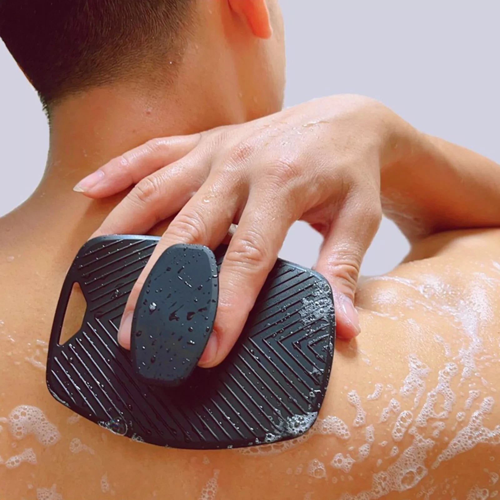 Silicone Body Scrubber Shower Bath Brush Gentle Exfoliating Scrub Cleansing Tool