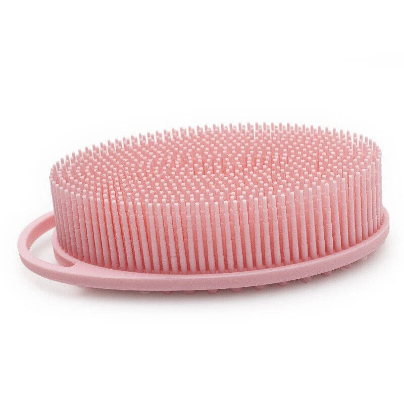 Dual-Sided Silicone Body Scrubber Brush Exfoliating Shower Brush Bath Massage UK