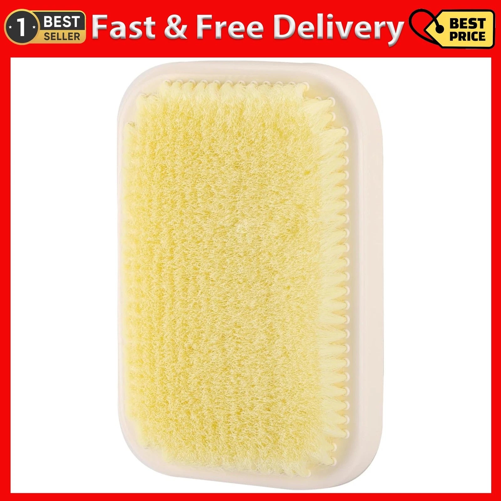 Wall Mounted Back Scrubber for Shower - Large Exfoliating Brush for Shower - Bat